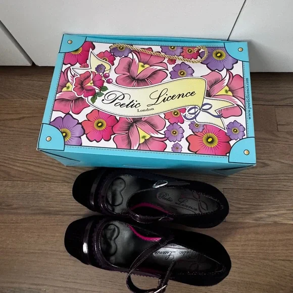 Poetic License “Take It Easy” Burgundy Heels size 8. Euro 39 - Picture 8 of 9